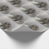 Moderne Abstrakte 3D Shape Fraktal Art Geschenkpapier (Ecke)