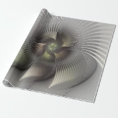 Moderne Abstrakte 3D Shape Fraktal Art Geschenkpapier (Ungerollt)