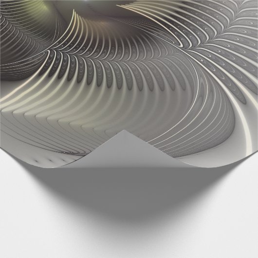 Moderne Abstrakte 3D Shape Fraktal Art Geschenkpapier (Ecke)