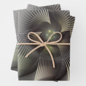 Moderne Abstrakte 3D Shape Fraktal Art Geschenkpapier Set (Beispiel)