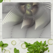 Moderne Abstrakte 3D Shape Fraktal Art Geschirrtuch (Gefaltet)