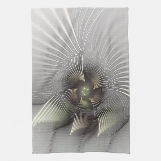 Moderne Abstrakte 3D Shape Fraktal Art Geschirrtuch (Vertikal)