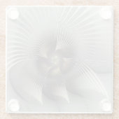 Moderne Abstrakte 3D Shape Fraktal Art Glasuntersetzer (Rückseite)