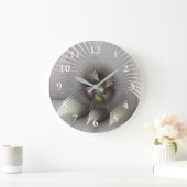 Moderne Abstrakte 3D Shape Fraktal Art Große Wanduhr (Zuhause)