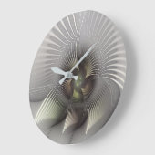 Moderne Abstrakte 3D Shape Fraktal Art Große Wanduhr (Winkel)