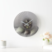 Moderne Abstrakte 3D Shape Fraktal Art Große Wanduhr (Zuhause)