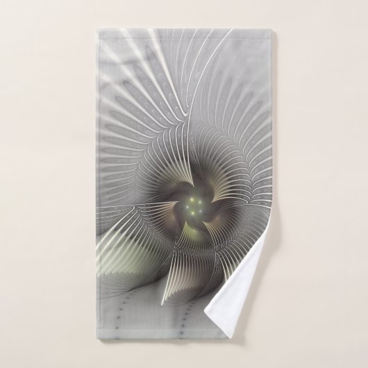 Moderne Abstrakte 3D Shape Fraktal Art Handtuch (Handtuch)