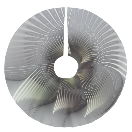 Moderne Abstrakte 3D Shape Fraktal Art Polyester Weihnachtsbaumdecke (Vorderseite)