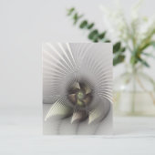 Moderne Abstrakte 3D Shape Fraktal Art Postkarte (Stehend Vorderseite)
