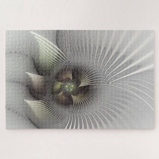 Moderne Abstrakte 3D Shape Fraktal Art Puzzle (Horizontal)