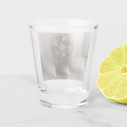 Moderne Abstrakte 3D Shape Fraktal Art Schnapsglas (Rückseite)