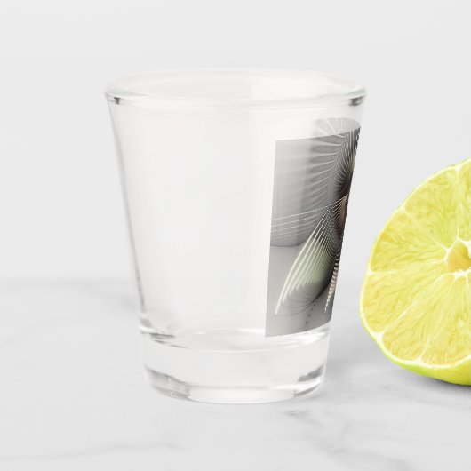 Moderne Abstrakte 3D Shape Fraktal Art Schnapsglas (Links)