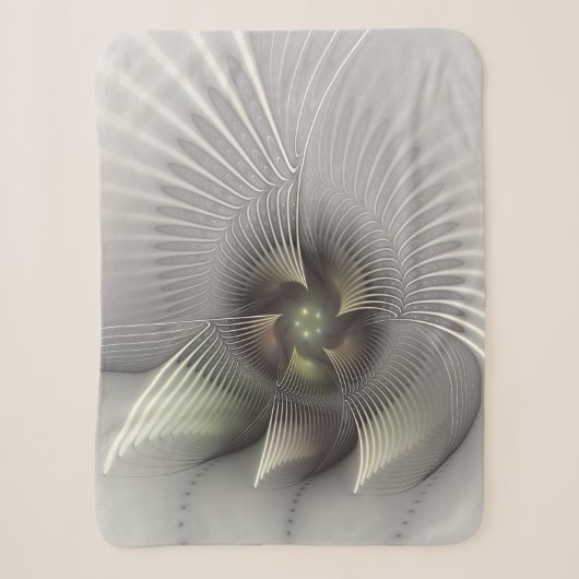 Moderne Abstrakte 3D Shape Fraktal Art Sherpadecke (Vorderseite)