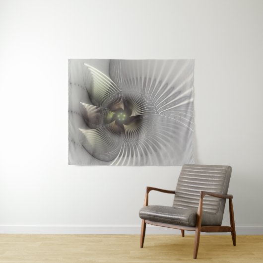 Moderne Abstrakte 3D Shape Fraktal Art Wandteppich (Beispiel (Horizontal))