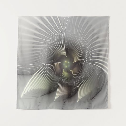 Moderne Abstrakte 3D Shape Fraktal Art Wandteppich (Vorderseite)