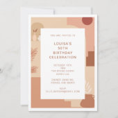 Moderne Abstrakte 50. Geburtstag Erthy Geometric Einladung (Vorderseite)