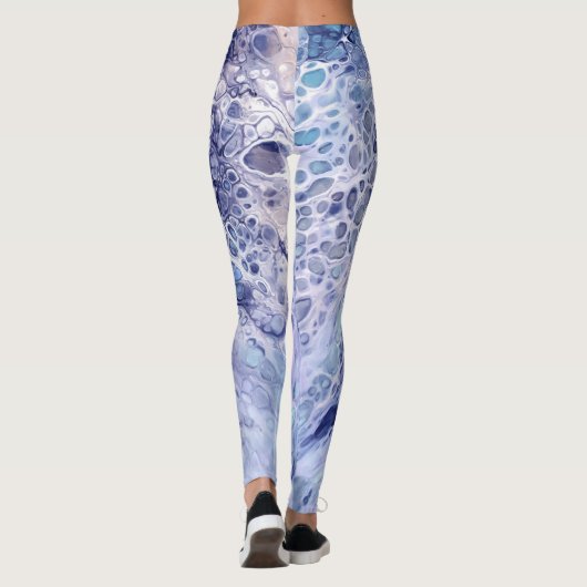Moderne Abstrakte Acrylfarbe Leggings (Rückseite)