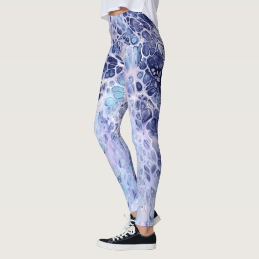 Moderne Abstrakte Acrylfarbe Leggings (Links)