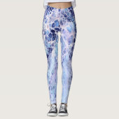 Moderne Abstrakte Acrylfarbe Leggings (Vorderseite)