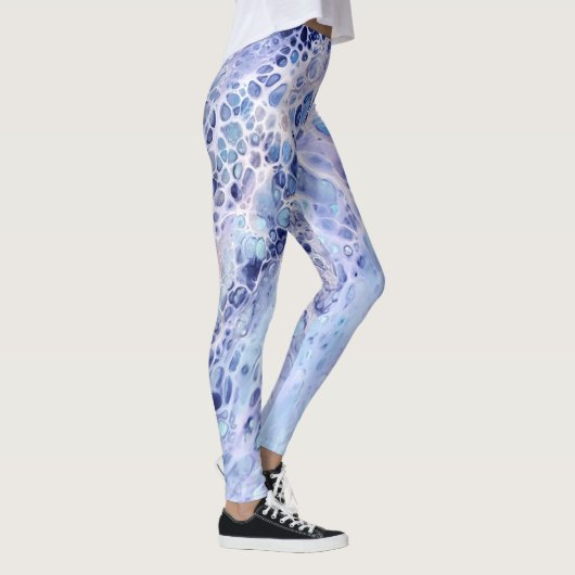 Moderne Abstrakte Acrylfarbe Leggings (Rechts)