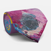 Moderne Abstrakte Acrylmalerei Krawatte (Gerollt)