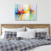 Moderne Abstrakte Acrylmalerei Leinwanddruck (Insitu (Schlafzimmer))