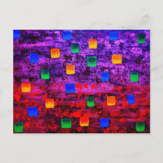 Moderne Abstrakte Acrylmalerei Postkarte (Vorderseite)