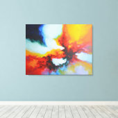 Moderne Abstrakte Acrylmalerei von Serdar Hizli Leinwanddruck (Insitu (Holzboden))