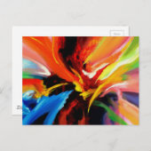 Moderne, Abstrakte Acrylmalvorlage Postkarte (Vorne/Hinten)