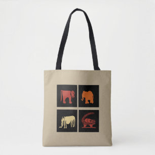 Moderne abstrakte afrikanische Tierkunst Tasche