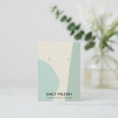 MODERNE ABSTRAKTE AQUA BLAU ART ERRING DISPLAY VISITENKARTE (Stehend Vorderseite)