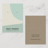 MODERNE ABSTRAKTE AQUA BLAU ART ERRING DISPLAY VISITENKARTE (Vorne/Hinten)