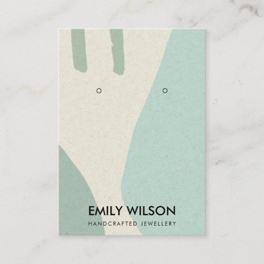 MODERNE ABSTRAKTE AQUA BLAU ART ERRING DISPLAY VISITENKARTE (Vorderseite)