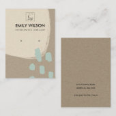 MODERNE ABSTRAKTE AQUA BLAU KRAFT EARRING DISPLAY VISITENKARTE (Vorne/Hinten)