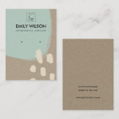 MODERNE ABSTRAKTE AQUA BLAUE KRART EARRING DISPLAY VISITENKARTE (Vorne/Hinten)