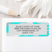 Moderne Abstrakte Aquamarine Blauwellen (Insitu)