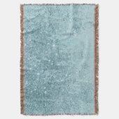 Moderne, abstrakte aquamarine Glitzer-Blütenfarben Decke (Vorderseite Vertikal)