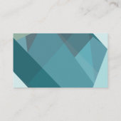 Moderne, Abstrakte Aquamarine Registrierungskarten Begleitkarte (Rückseite)