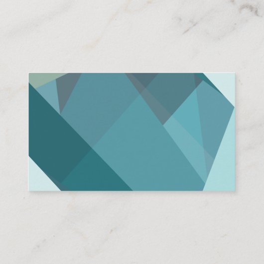 Moderne, Abstrakte Aquamarine Registrierungskarten Begleitkarte (Rückseite)