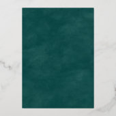 Moderne Abstrakte Aquamarine Rose Gold Save the Da Folieneinladung (Rückseite)