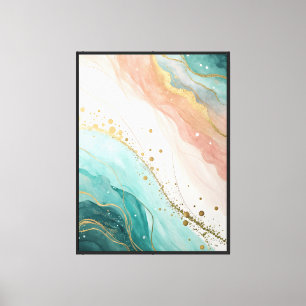 Moderne abstrakte Aquarell-Kunst  Leinwanddruck
