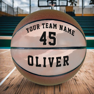 Moderne abstrakte Aquarell-Team-Name-Nummer Basketball