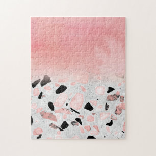 Moderne abstrakte Aquarell- und Marmorgestaltung Puzzle