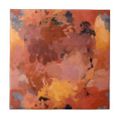 Moderne Abstrakte Aquarellbahn Herbst Kunst Fliese (Vorderseite)