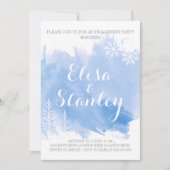 Moderne abstrakte Aquarellblaue Begegnungsfeier Einladung (Vorderseite)