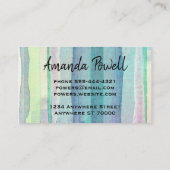 moderne abstrakte Aquarellbraun Visitenkarte (Rückseite)