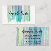 moderne abstrakte Aquarellbraun Visitenkarte (Vorne/Hinten)