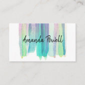 moderne abstrakte Aquarellbraun Visitenkarte (Vorderseite)