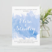 Moderne abstrakte Aquarelldusche Einladung (Stehend Vorderseite)