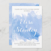 Moderne abstrakte Aquarelldusche Einladung (Vorne/Hinten)